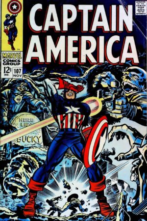 Couverture de CAPTAIN AMERICA (1968) #107 - par Frank Giacoia - lecubeacomics.com