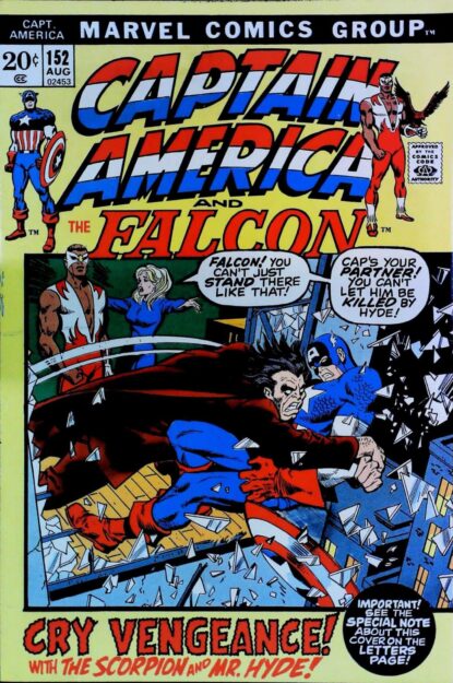 Couverture de CAPTAIN AMERICA (1968) #152 - par Sal Buscema - lecubeacomics.com