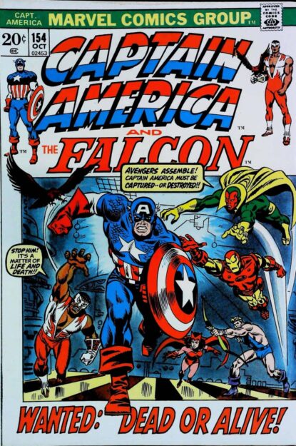CAPTAIN AMERICA (1968) #154 - Marvel - lecubeacomics.com Couverture de CAPTAIN AMERICA (1968) #154 - par Sal Buscema - lecubeacomics.com