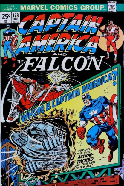 CAPTAIN AMERICA (1968) #178 - Marvel - lecubeacomics.com Couverture de CAPTAIN AMERICA (1968) #178 - par Frank Giacoia - lecubeacomics.com