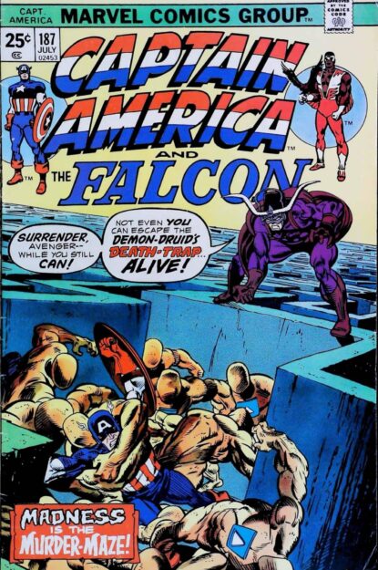 CAPTAIN AMERICA (1968) #187 - Marvel - lecubeacomics.com Couverture de CAPTAIN AMERICA (1968) #187 - par Gaspar Saladino - lecubeacomics.com