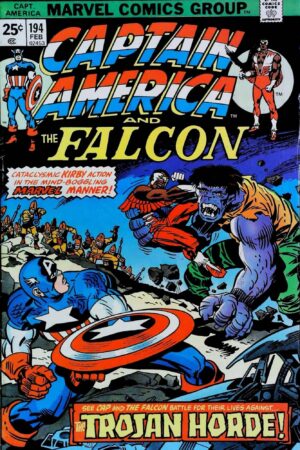 Couverture de CAPTAIN AMERICA (1968) #194 - par Jack Kirby - lecubeacomics.com