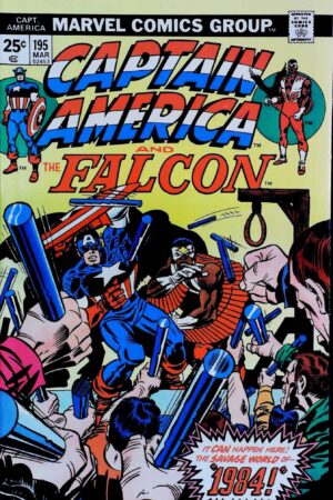 Couverture de CAPTAIN AMERICA (1968) #195 - par Frank Giacoia - lecubeacomics.com
