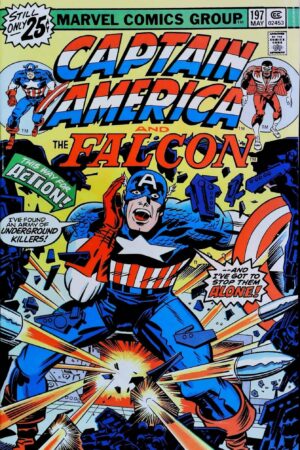 Couverture de CAPTAIN AMERICA (1968) #197 - par Jack Kirby - lecubeacomics.com