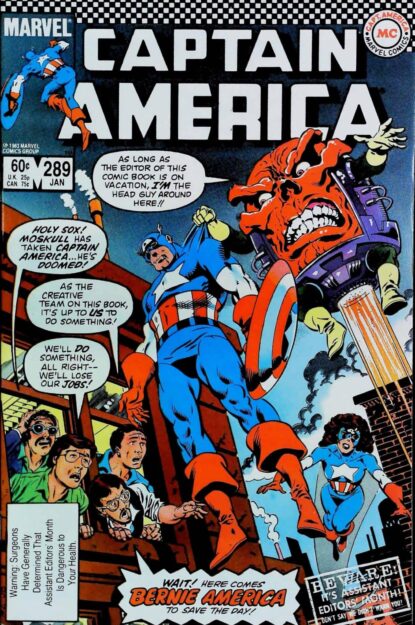 CAPTAIN AMERICA (1968) #289 - Marvel - lecubeacomics.com Couverture de CAPTAIN AMERICA (1968) #289 - par Mike Zeck - lecubeacomics.com