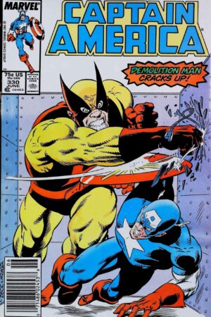 Couverture de CAPTAIN AMERICA (1968) #330 - par Bob McLeod - lecubeacomics.com