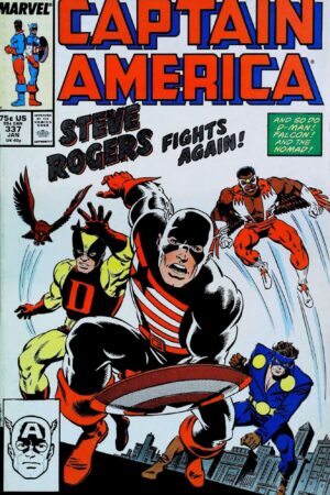 Couverture de CAPTAIN AMERICA (1968) #337 - par Bob McLeod - lecubeacomics.com