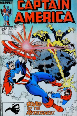 Couverture de CAPTAIN AMERICA (1968) #343 - par John Romita - lecubeacomics.com