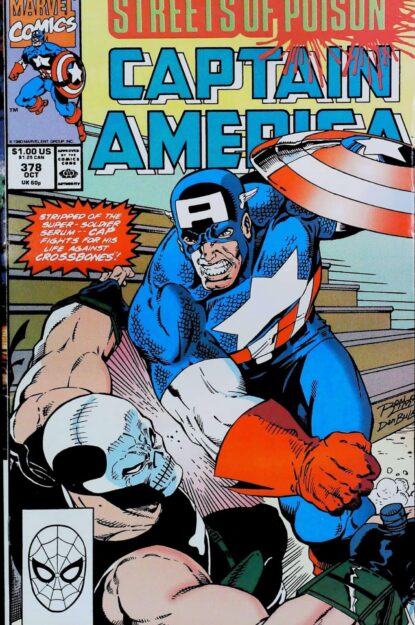 CAPTAIN AMERICA (1968) #378 - Marvel - lecubeacomics.com Couverture de CAPTAIN AMERICA (1968) #378 - par Al Milgrom - lecubeacomics.com