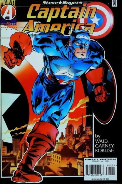 Couverture de CAPTAIN AMERICA (1968) #445 - par Ron Garney - lecubeacomics.com