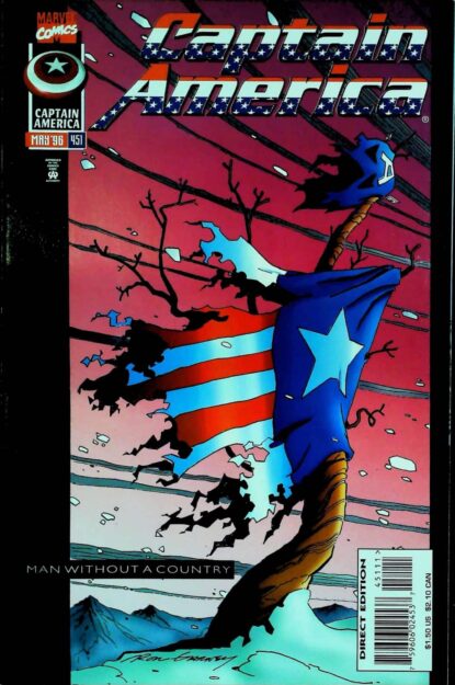CAPTAIN AMERICA (1968) #451 - Marvel - lecubeacomics.com Couverture de CAPTAIN AMERICA (1968) #451 - par Ron Garney - lecubeacomics.com