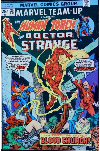 Couverture de MARVEL TEAM-UP (1972) #35 - par Gil Kane - lecubeacomics.com
