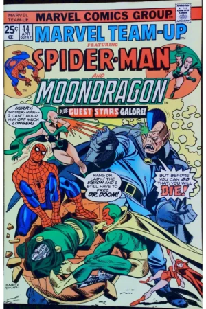 Couverture de MARVEL TEAM-UP (1972) #44 - par Dan Adkins - lecubeacomics.com