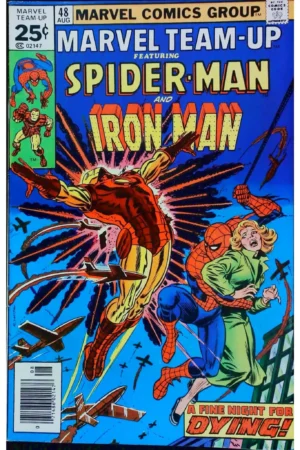 Couverture de MARVEL TEAM-UP (1972) #48 - par John Romita - lecubeacomics.com