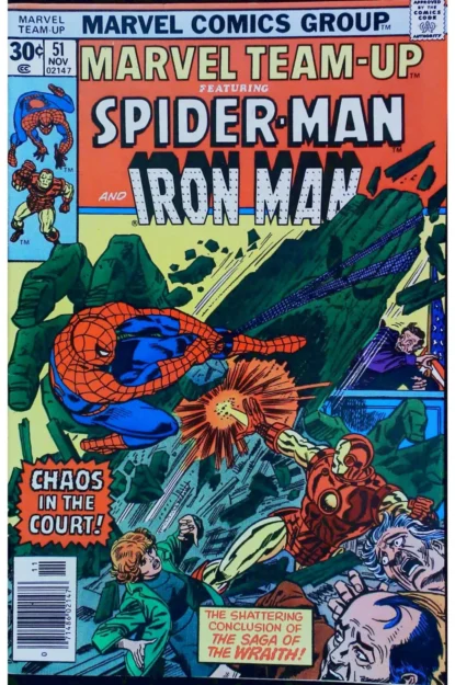 MARVEL TEAM-UP (1972) #51 - Marvel - lecubeacomics.com Couverture de MARVEL TEAM-UP (1972) #51 - par Gil Kane - lecubeacomics.com