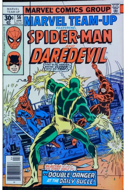 MARVEL TEAM-UP (1972) #56 - Marvel - lecubeacomics.com Couverture de MARVEL TEAM-UP (1972) #56 - par John Romita Jr. - lecubeacomics.com