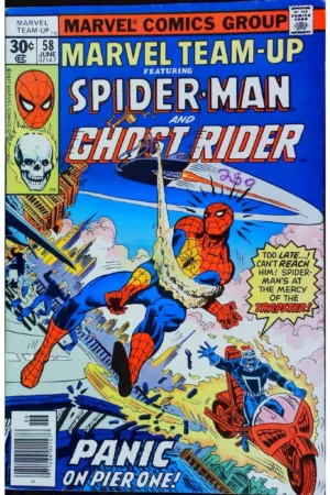 Couverture de MARVEL TEAM-UP (1972) #58 - par Al Milgrom - lecubeacomics.com