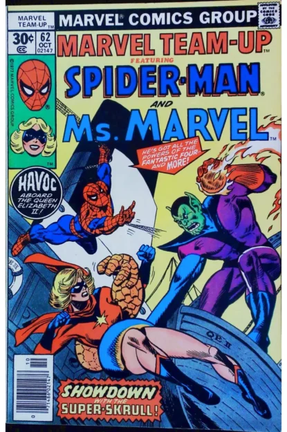 Couverture de MARVEL TEAM-UP (1972) #62 - par Gil Kane - lecubeacomics.com