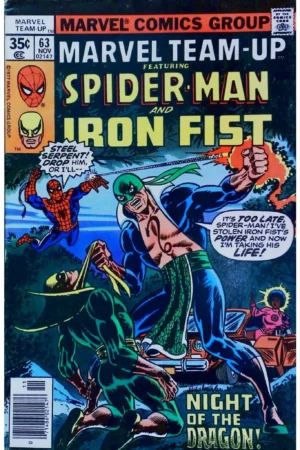 Couverture de MARVEL TEAM-UP (1972) #63 - par Dan Crespi - lecubeacomics.com