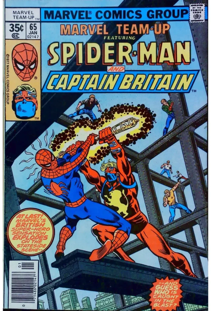Marvel Team-Up #65 - 1St Us App. Of Captain Britain, vue de l'exemplaire