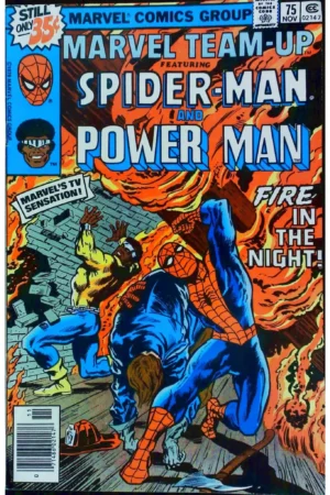 Couverture de MARVEL TEAM-UP (1972) #75 - par Bob Hall - lecubeacomics.com