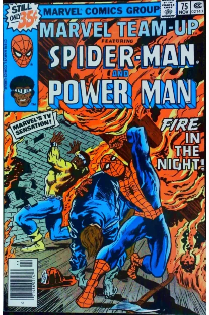 MARVEL TEAM-UP (1972) #75 - Marvel - lecubeacomics.com Couverture de MARVEL TEAM-UP (1972) #75 - par Bob Hall - lecubeacomics.com