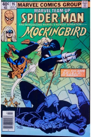 Couverture de MARVEL TEAM-UP (1972) #95 - 1ST MOCKINGBIRD - par Al Milgrom - lecubeacomics.com