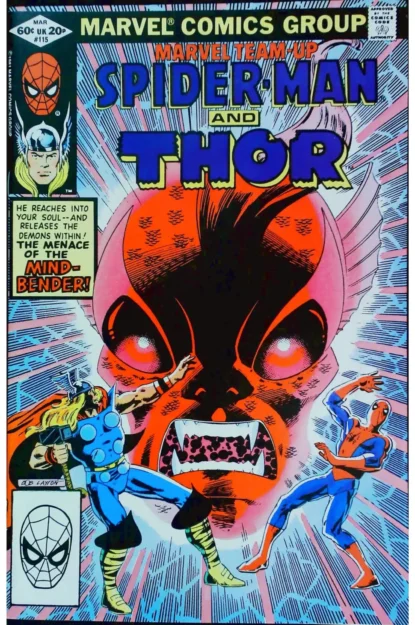 Couverture de MARVEL TEAM-UP (1972) #115 - par Bob Layton - lecubeacomics.com