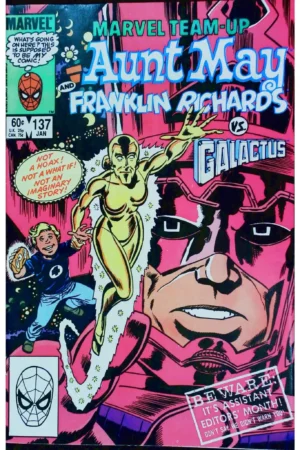 Couverture de MARVEL TEAM-UP (1972) #137 - par Ron Frenz - lecubeacomics.com