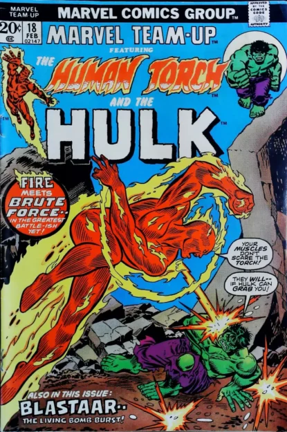Couverture de MARVEL TEAM-UP (1972) #18 - par Gil Kane - lecubeacomics.com