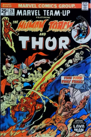 Couverture de MARVEL TEAM-UP (1972) #26 - par Gil Kane - lecubeacomics.com