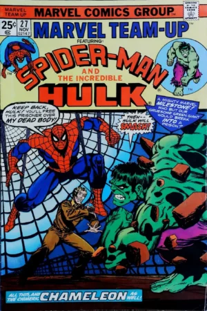 Couverture de MARVEL TEAM-UP (1972) #27 - par Jim Starlin - lecubeacomics.com
