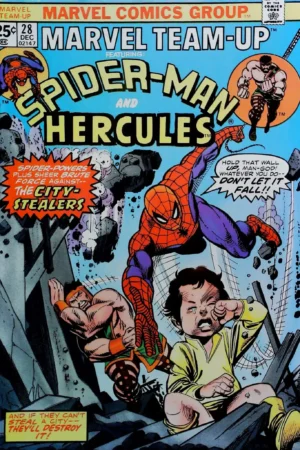 Couverture de MARVEL TEAM-UP (1972) #28 - par Gil Kane - lecubeacomics.com