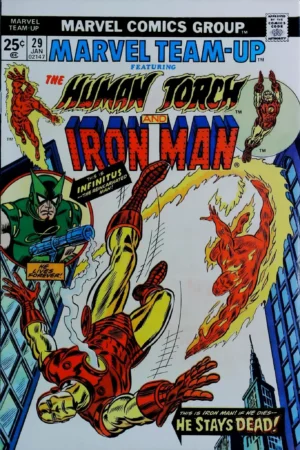 Couverture de MARVEL TEAM-UP (1972) #29 - par John Romita - lecubeacomics.com