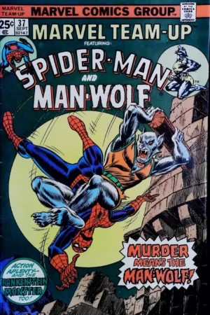 Couverture de MARVEL TEAM-UP (1972) #37 - par Ed Hannigan - lecubeacomics.com