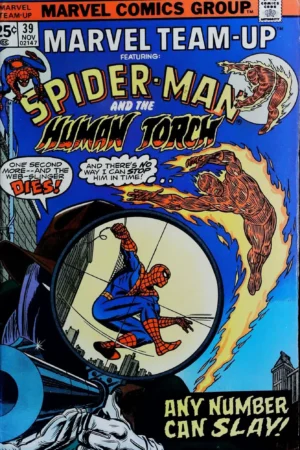 Couverture de MARVEL TEAM-UP (1972) #39 - par Dan Crespi - lecubeacomics.com