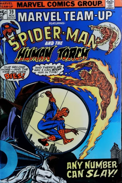 MARVEL TEAM-UP (1972) #39 - Marvel - lecubeacomics.com Couverture de MARVEL TEAM-UP (1972) #39 - par Dan Crespi - lecubeacomics.com