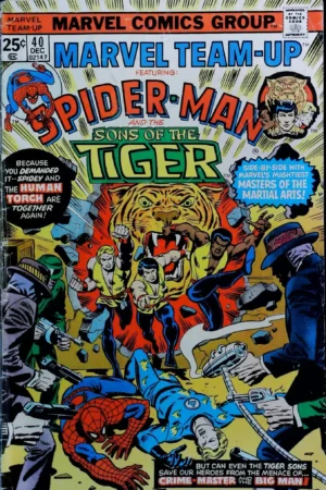 Couverture de MARVEL TEAM-UP (1972) #40 - par Irving Watanabe - lecubeacomics.com
