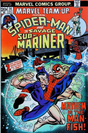 Couverture de MARVEL TEAM-UP (1972) #14 - par Gil Kane - lecubeacomics.com