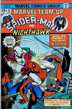 Couverture de MARVEL TEAM-UP (1972) #33 - par Gil Kane - lecubeacomics.com