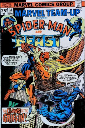 Couverture de MARVEL TEAM-UP (1972) #38 - par Ron Wilson - lecubeacomics.com