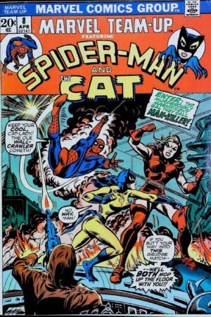Couverture de MARVEL TEAM-UP (1972) #8 - par John Romita - lecubeacomics.com