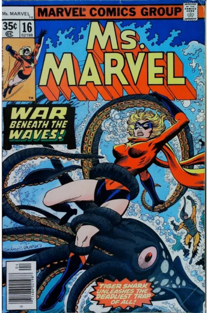 MS. MARVEL (1977) #16 - 1ST CAMEO RAVEN DARKHOLM (MYSTIQUE) - Marvel - lecubeacomics.com Couverture de MS. MARVEL (1977) #16 - 1ST CAMEO RAVEN DARKHOLM (MYSTIQUE) - par Dave Cockrum - lecubeacomics.com