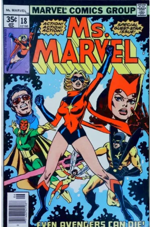 Couverture de MS. MARVEL (1977) #18 - 1ST MYSTIQUE - par Dave Cockrum - lecubeacomics.com