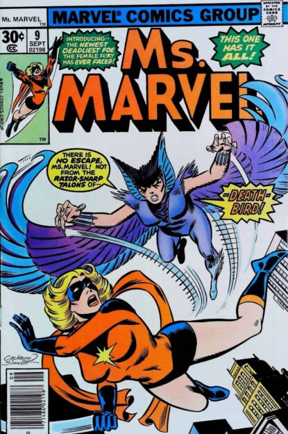 MS. MARVEL (1977) #9 - 1ST DEATHBIRD - Marvel - lecubeacomics.com Couverture de MS. MARVEL (1977) #9 - 1ST DEATHBIRD - par Dave Cockrum - lecubeacomics.com
