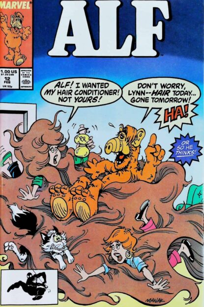 ALF (1988) #12 - Marvel - lecubeacomics.com Couverture de ALF (1988) #12 - par Dave Manak - lecubeacomics.com
