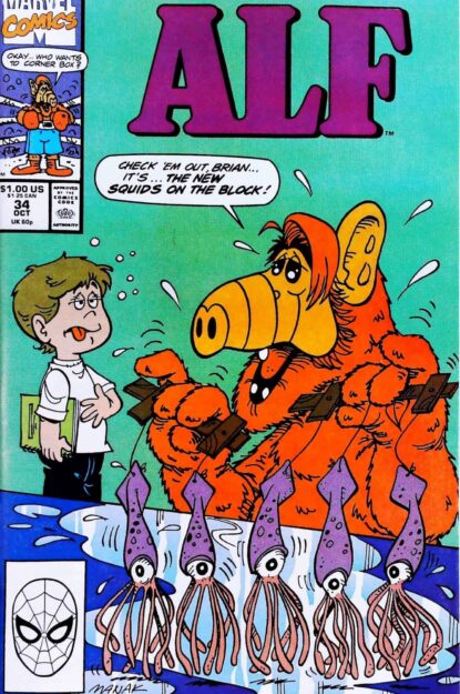 ALF (1988) #34 - Marvel - lecubeacomics.com Couverture de ALF (1988) #34 - par Dave Manak - lecubeacomics.com