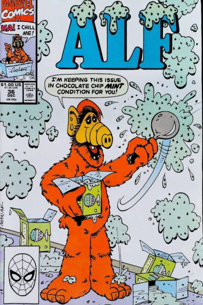 ALF (1988) #36 - Marvel - lecubeacomics.com Couverture de ALF (1988) #36 - par Dave Manak - lecubeacomics.com