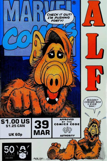 ALF (1988) #39 - Marvel - lecubeacomics.com Couverture de ALF (1988) #39 - par Dave Manak - lecubeacomics.com