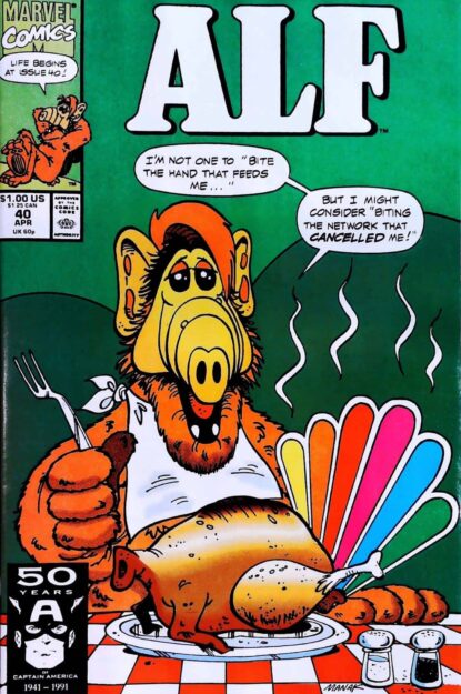 ALF (1988) #40 - Marvel - lecubeacomics.com Couverture de ALF (1988) #40 - par Dave Manak - lecubeacomics.com